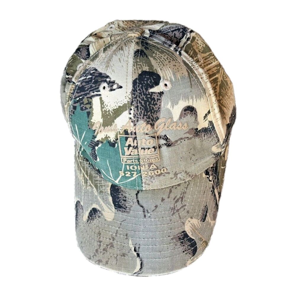 vintage mohrs camo snapback hat duck hunting trucker cap outdoor adult mens osfm